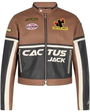 Travis Scott X Cactus Jack Lederjacke - Grau