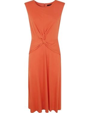 Ralph Lauren Tessanne Short Sleeve Day Dress - Orange