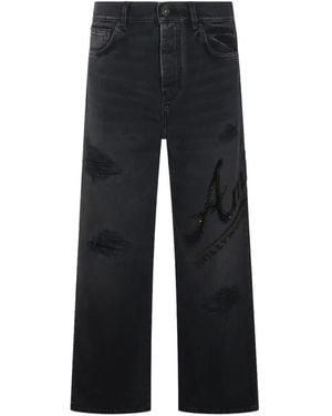 Amiri Jeans Mit Kristallverzierung - Schwarz