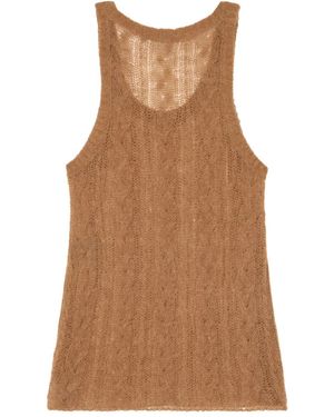 Alanui Desert Drift Tanktop Mit Zopfmuster - Braun