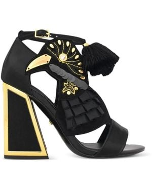 Kat Maconie Aya Bird-Embellished Sandals - Black