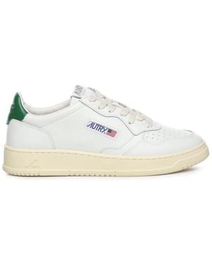 Autry Baskets Basses Medalist En Cuir Et Espace - Blanc