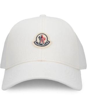 Moncler Logo-Patch Baseball Cap - White
