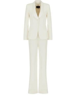 Giorgio Armani Blazer Met Sjaalkraag En Enkele Knoop - Wit
