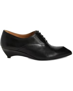 Jil Sander Pointed-Toe Lace-Up Oxford Shoes - Black