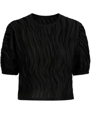 Ulla Johnson Vayda Short-Sleeve Top - Black