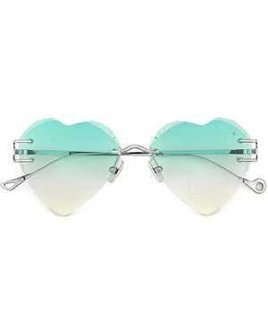 Eyepetizer Acapulco Sonnenbrille in Herzform - Grün