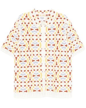 Wax London Dorset Geo Crochet Shirt - ホワイト