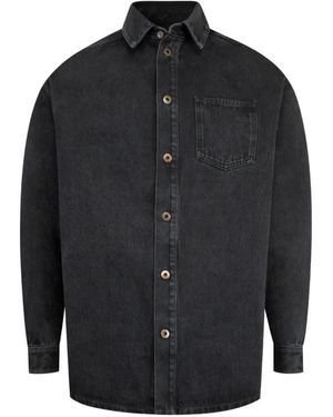 Loewe Anagram-Embroidered Overshirt - Gray