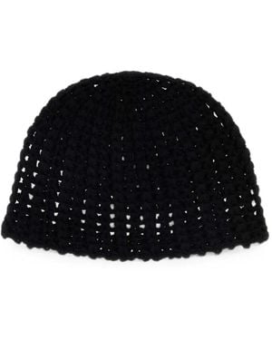 THE GARMENT Andalusia Crochet Beanie Hat - Black