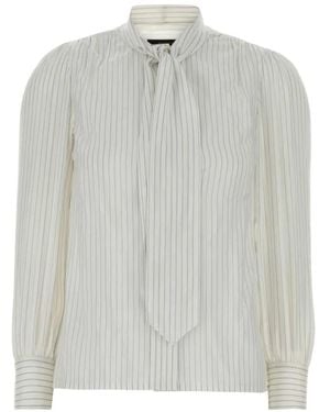 Gucci Blouse Met Krijtstreep En Kraag - Wit