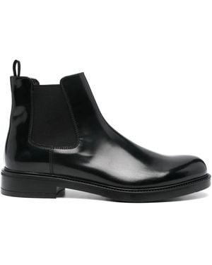 Prada Leather Chelsea Boots - Black