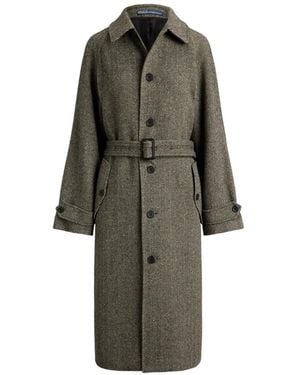 Polo Ralph Lauren Herringbone Belted Coat - Black