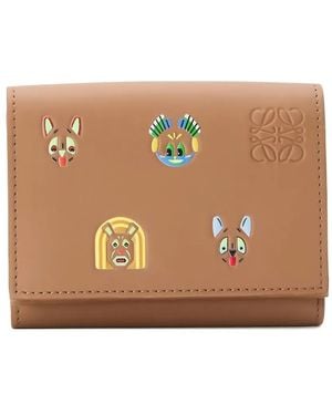 Loewe Cats Trifold Wallet - Brown