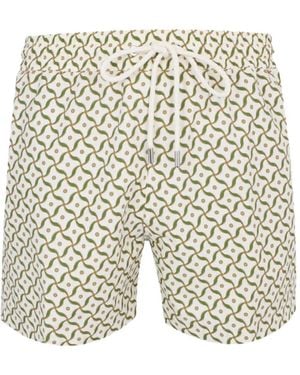 Frescobol Carioca Badeshorts Mit Kordelzug - Weiß