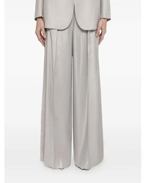 Nissa High-Rise Palazzo Trousers - Grey