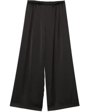 Imperial Elasticated Palazzo Trousers - Black