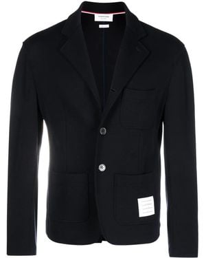 Thom Browne Single-Breasted Button-Fastening Blazer - Blue