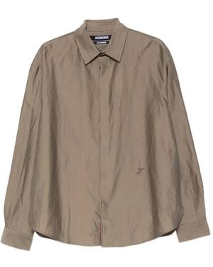 Jacquemus Chaqueta Con Logo Bordado - Marrón