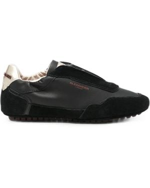 Alexander Smith River Paneled Leather Sneakers - Black