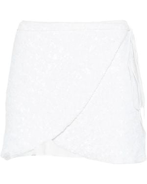 Oséree Paillettes Skirt - White