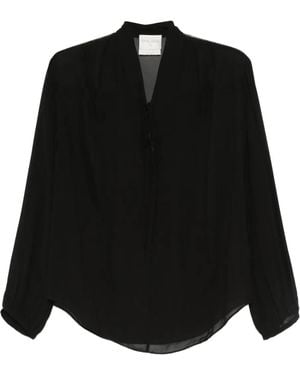 forte_forte Sheer Blouse - Black