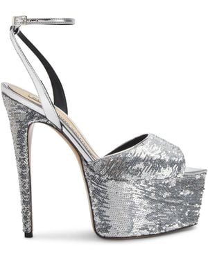Alexandre Vauthier 160Mm Sequin-Embellished Sandals - Grey
