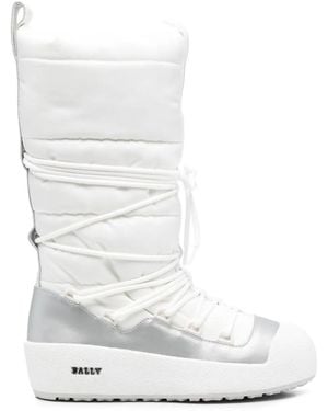 Bally Chunky Lace-Up 35Mm Boots - White