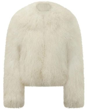 Martha Louis Mongolian Jacke Aus Pelz - Weiß