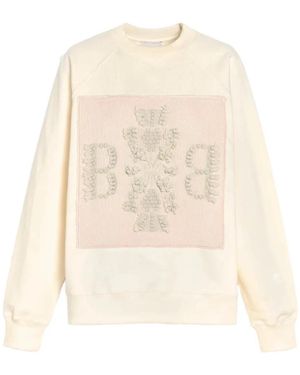 Barrie Sweat-Shirt En Cachemire À Patch Logo - Blanc