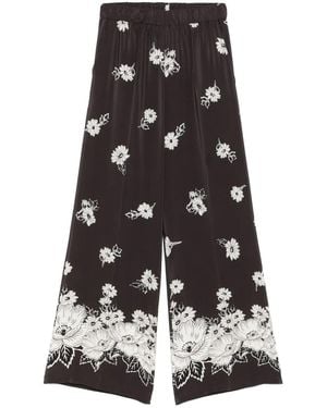 P.A.R.O.S.H. Floral-Print Pants - White
