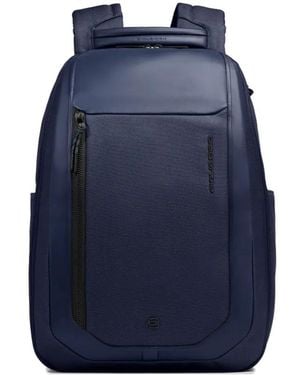 Piquadro Sac À Dos À Design Amortissant - Blue