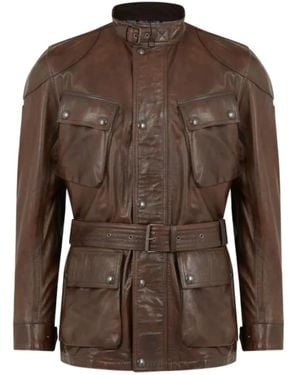 Belstaff Giacca Trialmaster Con Cintura - Marrone