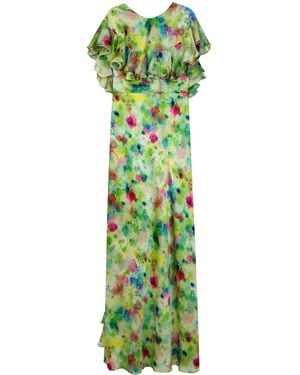 Isolda Abito Lungo Peacock - Verde