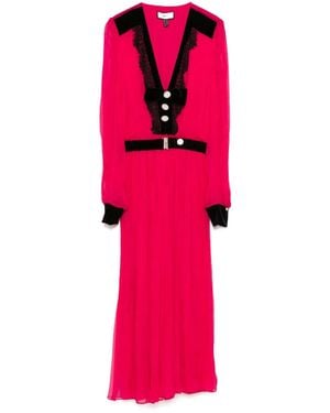 Nissa Belted Midi Dress - Pink