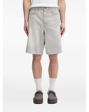 Beams Plus Faded Raw-Edge Shorts - Gray
