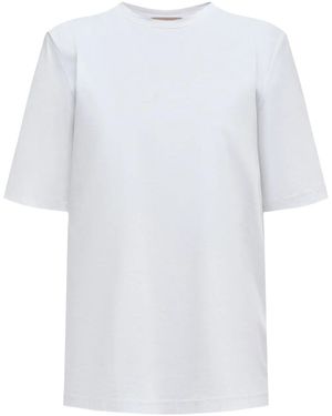 12 STOREEZ Crew-Neck Cotton T-Shirt - White