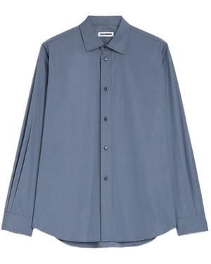 Jil Sander Button Long-Sleeve Shirt - Blue