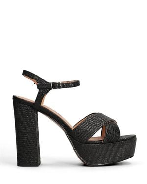 Bibi Lou Primrose Woven Sandals - Black
