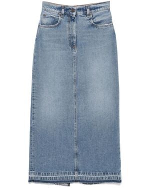 Fortela Five-Pocket Midi Skirt - Blue