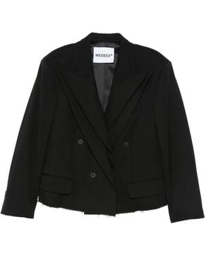 MEDEA Double-Breasted Blazer - Black