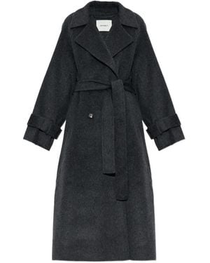 Lisa Yang Double Belted Coat - Blue