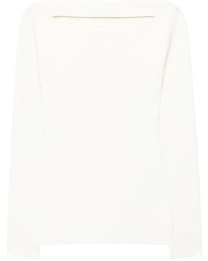 Another Tomorrow Top Met Cut-Out - Wit