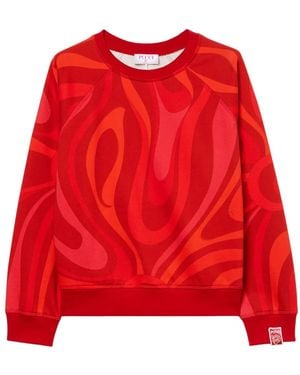 PUCCI Sweatshirt Mit Marmo-Print - Rot