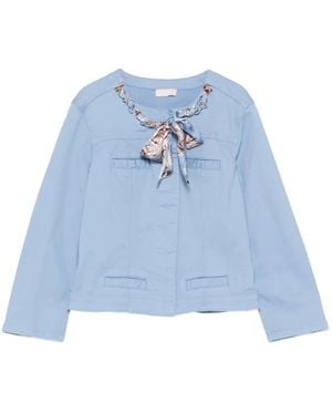 Liu Jo Floral Chain Jacket - Blue