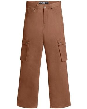 LOSTSHDWS Pantalon Cargo Ample - Brown
