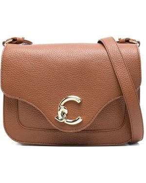 Coccinelle C-Me Flap Cross Body Bag - Brown