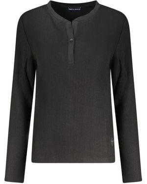North Sails Henley Ribbed Jumper - Black
