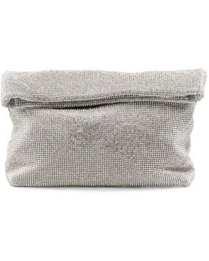 Twentyfourhaitch Crystal-Embellished Clutch Bag - Gray
