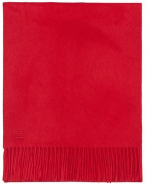 Bompard Origines Cashmere Fringed Scarf - Red